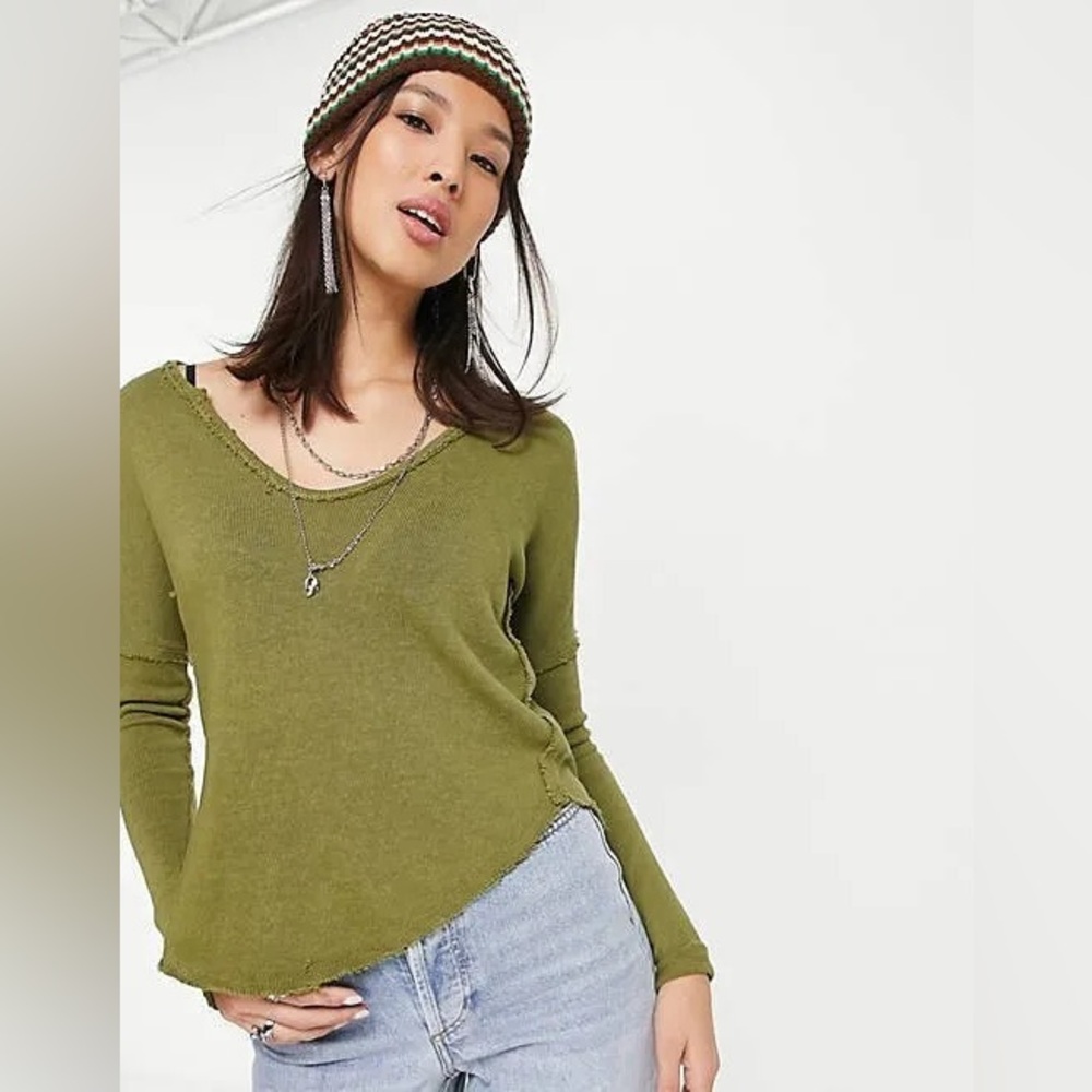 Free People Come And Get It Top in Green